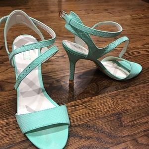 Mint heels. Open toe